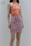 CONSTANÇA ENTRUDO Hand Woven Striped Thread Mini Skirt SS23_SKI02